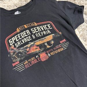 Star Wars Speeder Service Salvage & Repair Black Graphic Tee